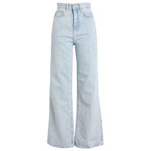 Pieces Light Blue Women's Jeans Straight legs high waist denim Y2K